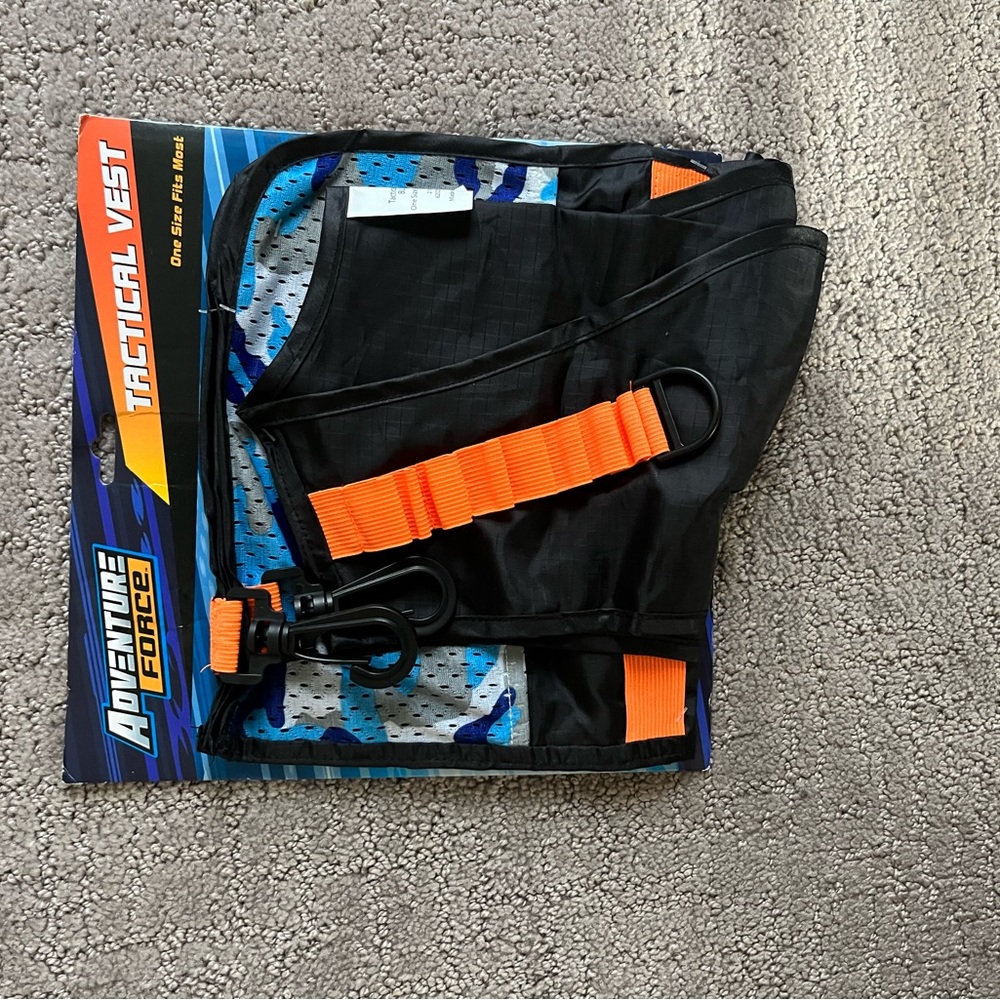 Adventure Force Blue Tactical Vest with Storage Pockets
for Indoor & Outdoor Use